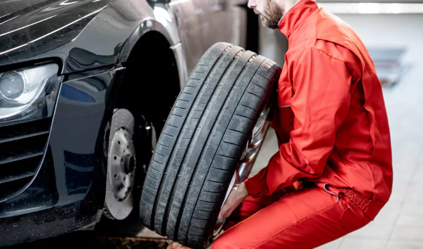 Tire Change in Denton