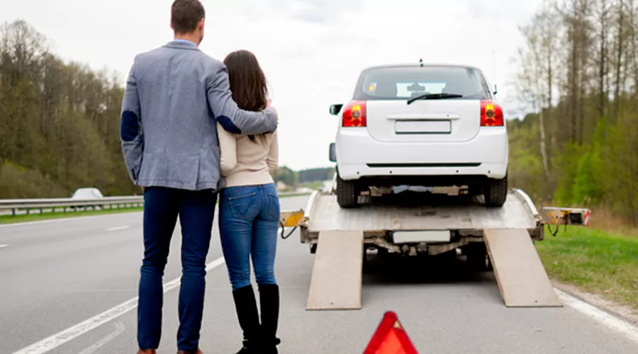 set up safety measures when car breaks down